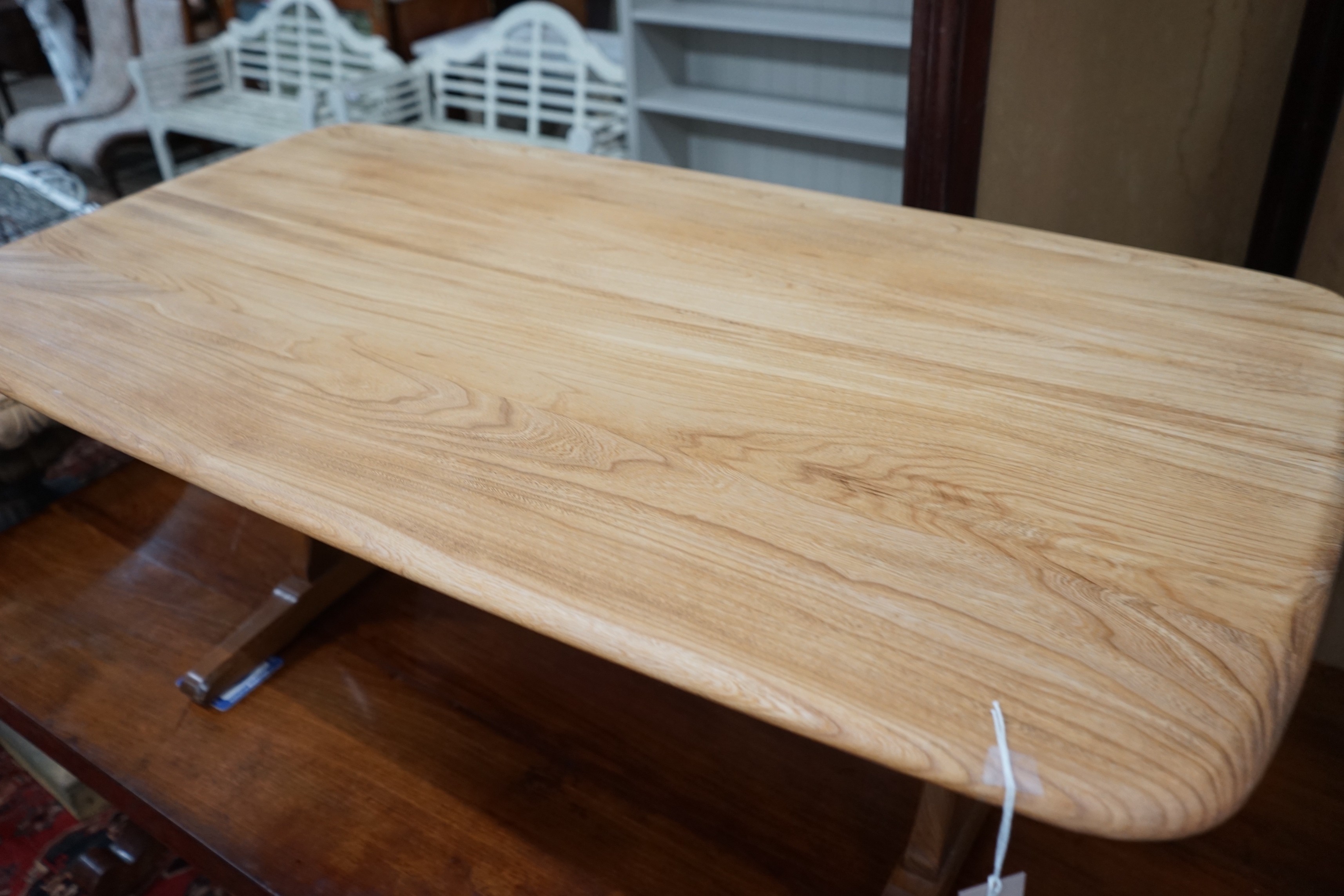 An Ercol light elm rectangular coffee table, length 126cm, depth 69cm, height 52cm